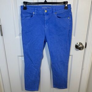 Michael Kors Izzy Cropped Skinny Jean in blue